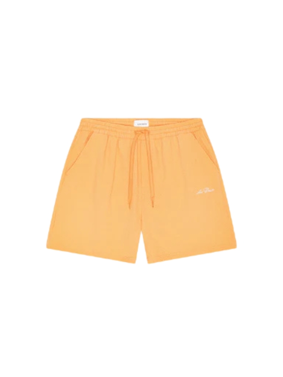 Les Deux Stan Seersucker Swim Shorts - Apricot Cream Orange